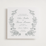 "Toile Frame" - Letterpress Save The Dates in Stone by Hannah Bowman - One Color
