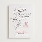 "Mirin" - Letterpress Save The Dates in Soft Black by Kate Ahn - Two Color