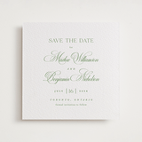 "Chic Script" - Letterpress Save The Dates in Cucumber by Kelly Schmidt - One Color