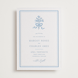 "Margot" - Letterpress Save The Dates in Sky Blue by Erin L. Wilson - One Color
