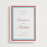 "Charm" - Letterpress Save The Dates in Rosewood by Kelly Watkins - Two Color