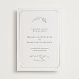 "Botanical Crest" - Letterpress Save The Dates in Pistachio by Lucrecia Caporale - Two Color