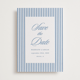 "Catamaran" - Letterpress Save The Dates in Provincial Blue by Morgan Kendall - One Color