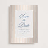 "Catamaran" - Letterpress Save The Dates in Provincial Blue by Morgan Kendall - Two Color