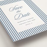 "Catamaran" - Letterpress Save The Dates in Provincial Blue by Morgan Kendall - Detail