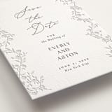 "Delicately" - Letterpress Save The Dates in Gravel by Nicoletta Savod - Detail