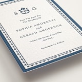 "Pressed Motif" - Letterpress Save The Dates in Indigo by Oma N. Ramkhelawan - Detail