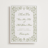 "Crestino" - Letterpress Save The Dates in Pistachio by Petra Kern - One Color