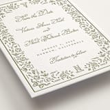"Crestino" - Letterpress Save The Dates in Pistachio by Petra Kern - Detail