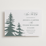 "Evergreen" - Letterpress Save The Dates in Stone by Teju Reval - One Color