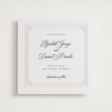 "Infinite" - Letterpress Save The Dates in Soft Black by Alston Foster - Two Color