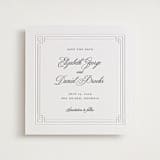 "Infinite" - Letterpress Save The Dates in Soft Black by Alston Foster - Two Color