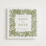 "Ethereal gardens" - Letterpress Save The Dates in Pistachio by Sarah Knight - One Color