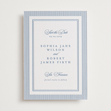 "Posh" - Letterpress Save The Dates in Provincial Blue by Creo Study - One Color