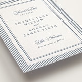 "Posh" - Letterpress Save The Dates in Provincial Blue by Creo Study - Detail