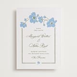 "Anemones" - Letterpress Save The Dates in Sky Blue by letterfix - Two Color