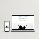 "Anemones" - Letterpress Save The Dates in Sky Blue by letterfix - FREE Wedding Website