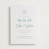 "Hartford" - Letterpress Save The Dates in Shamrock by Olivia Raufman - Two Color