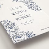 "Botanical Dream" - Letterpress Save The Dates in Lapis by Sherley Ferreira - Detail