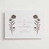 "shiruko" - Letterpress Save The Dates in Coffee by chocomocacino - One Color