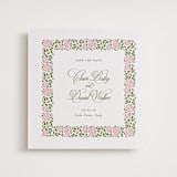 "Vintage Blooms" - Letterpress Save The Dates in Pistachio by Creo Study - Two Color