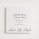 "Basque" - Letterpress Save The Dates in Coffee by Megan Davis - Two Color