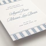 "Stately" - Letterpress Save The Dates in Provincial Blue by Creo Study - Detail