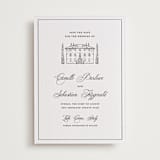 "Italian Countryside" - Letterpress Save The Dates in Graphite by Melinda Denison - Two Color