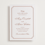 "Avery" - Letterpress Save The Dates in Dusty Rose by Jennifer Postorino - One Color