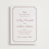 "Avery" - Letterpress Save The Dates in Dusty Rose by Jennifer Postorino - Two Color