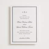 "Timeless Together" - Letterpress Save The Dates in Soft Black by Carolyn MacLaren - One Color