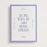 "Threaded" - Letterpress Save The Dates in Periwinkle by Pixel and Hank - Two Color