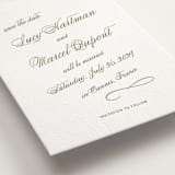 "Love in the Afternoon" - Letterpress Save The Dates in Pistachio by Ani Somi - Detail