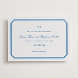 "Brasserie" - Letterpress Save The Dates in Sapphire by Megan Davis - One Color