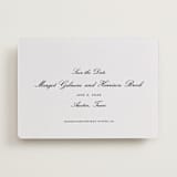 "Cornelia" - Letterpress Save The Dates in Soft Black by Megan Davis - One Color