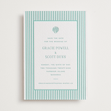 "Isle" - Letterpress Save The Dates in Seafoam by Megan Davis - One Color