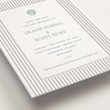 "Isle" - Letterpress Save The Dates in Seafoam by Megan Davis - Detail