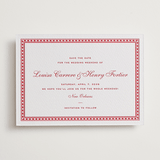 "Larkin" - Letterpress Save The Dates in Scarlet by Megan Davis - One Color