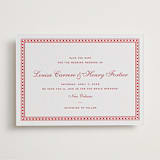 "Larkin" - Letterpress Save The Dates in Scarlet by Megan Davis - Two Color