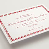 "Larkin" - Letterpress Save The Dates in Scarlet by Megan Davis - Detail