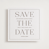 "Quiet Luxury" - Letterpress Save The Dates in Coffee by Oscar and Emma - Karly Depew - One Color