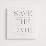 "Quiet Luxury" - Letterpress Save The Dates in Coffee by Oscar and Emma - Karly Depew - Two Color