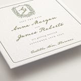 "Villa" - Letterpress Save The Dates in Pistachio by Maja Cunningham - Detail