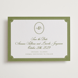 "Darcy" - Letterpress Save The Dates in Pistachio by Robert and Stella - One Color