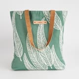"Sketched Willow" - Snap Tote in Moss by Katharine Watson - Snap Tote
