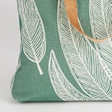 "Sketched Willow" - Snap Tote in Moss by Katharine Watson - Fabric Detail
