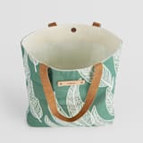 "Sketched Willow" - Snap Tote in Moss by Katharine Watson - Interior Detail