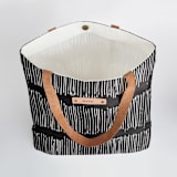 "Matchstick Black" - Snap Tote in Coal by Tanya Lee Design - Interior Detail
