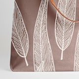"Sketched Willow" - Snap Tote in Mauve by Katharine Watson - Fabric Detail