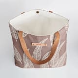 "Sketched Willow" - Snap Tote in Mauve by Katharine Watson - Interior Detail